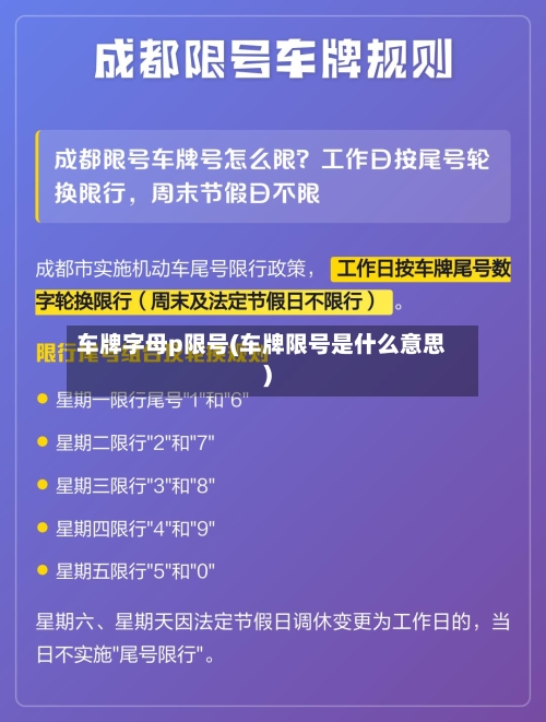 车牌字母p限号(车牌限号是什么意思)-第2张图片